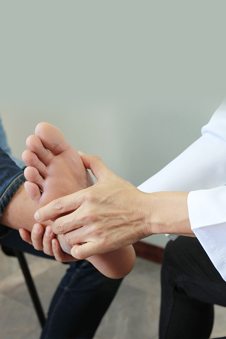 Reconstructive Surgery podiatrist examining foot and ankle - MVS Podiatry Associates